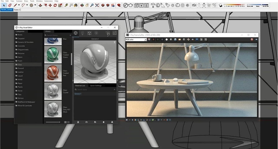 Sketchup بارندر VRay